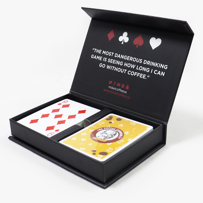 satın al Özel 100%PVC Oyun Kartları iki güvertesi Tasarım Baskı Logo Yıkanabilir Plastik Bir kutu iki Poker Oyun Kartı online manufacture