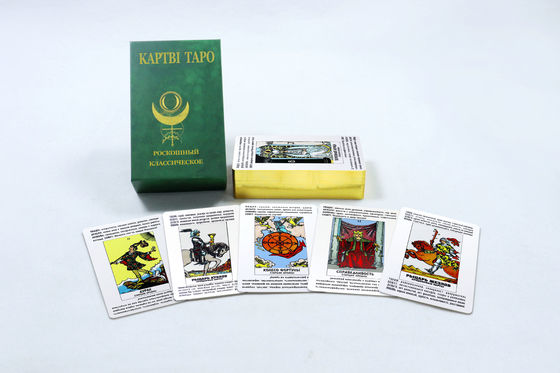 satın al Altın Kenarlı Detaylı Yazdırılabilir Tarot Kartları Rehberli Klasik Rus Tarot Kartı online manufacture