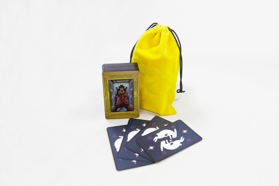 satın al Özel Baskı Yüksek Kaliteli Siyah Kenarlı Rus Tarot Kartları Çantasıyla Baskı Klasik Cadı Tarot Kartı Anahtar Kelimelerle online manufacture