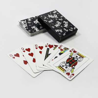 satın al toptan oyun kartları otomatik siyah poker özel logo kendi tasarımı tam renkli baskı üretim online manufacture