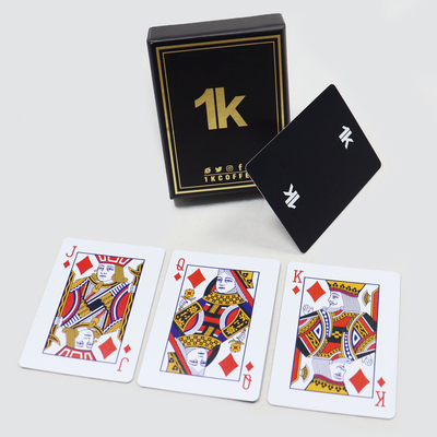 satın al Baskı Reklam Poker Kartları Dayanıklı Casino Sınıfı Almanya Siyah Çekirdek Kağıt Oyun Kartları online manufacture