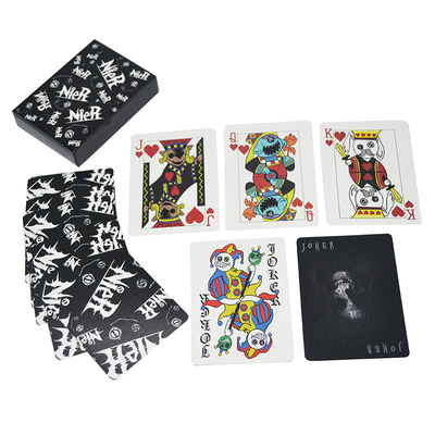 satın al Özel Baskılı 310gsm Siyah Çekirdekli Oyun Kartları Kumarhane Malzemeleri Poker Oyunları İçin online manufacture