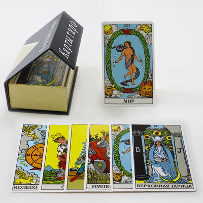 satın al CMYK 4 Renkli Offset Baskı ve Manyetik Kutuda Rehberli Özel Baskılanabilir Tarot Kartları online manufacture