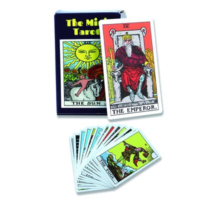 satın al 310 gramlık siyah çekirdek kağıt üzerinde rehberli özel basılı Tarot kartları online manufacture
