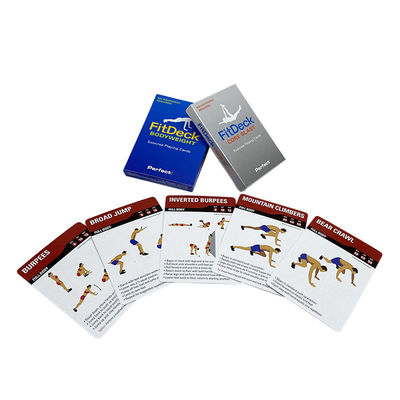 satın al 350gsm Egzersiz Egzersiz Kartları, Vernikleme Fiziksel Uygunluk Kartı online manufacture