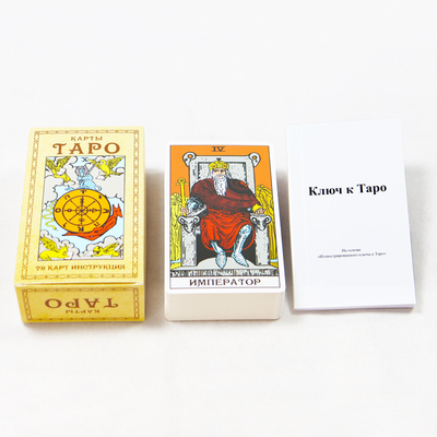 Özel Rusya Kağıt Tavsiye Tarot Kartları Oyun Kartları Kutusuyla Kart Güverte