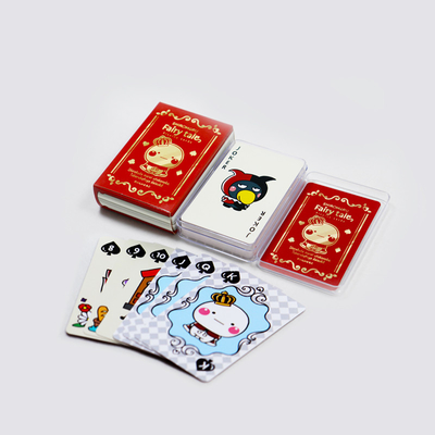 OEM Karikatür Oyun Kartları Plastik Kutusuyla Sevimli Tarzlı Poker Kartları