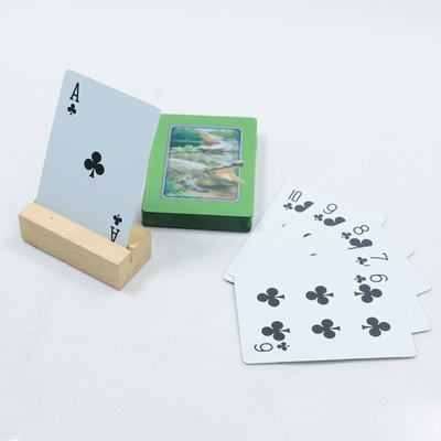 3 boyutlu görsel efekt hayvanlar poker kartları oyun kartları plastik PVC