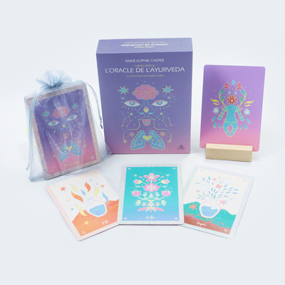 Özel Basılmış Kızıl Güzel Kahin Tarot Kartları Çantasıyla Fransız Romantik Tarot Kartları