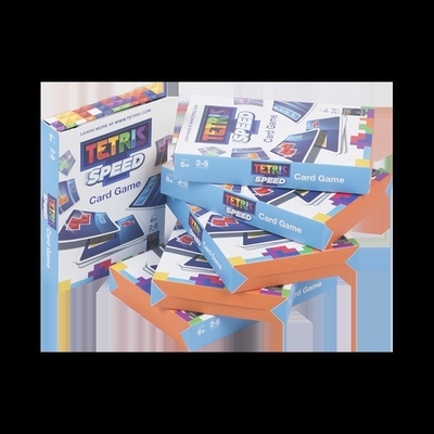 Özel Baskı Çocuk Tetris Oyun Kartları Komik Bulmaca Kart Oyun Çocuk Aile Partisi
