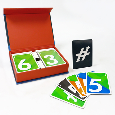Yapımcılık Özel 2 Deck Kağıt Numara Oyun Kartları Sert Manyetik Kitap Kutusu ile