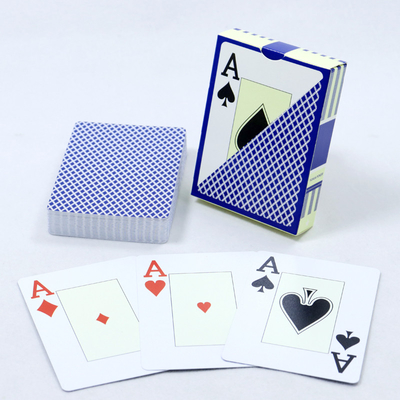 Jumbo İndeksi ve CMYK Baskı ile Özel 100% Su geçirmez Plastik Poker Kartları
