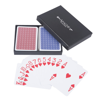 2 Deck Su geçirmez Profesyonel Poker Oyun Kartı 2 Parça Kapak Alt Kutusu Ekolojik