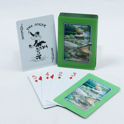 Özel Basılmış 3B Dinozor Motif Poker Deck Eğlence İçin Yetişkin Grafik Oyun Kartı