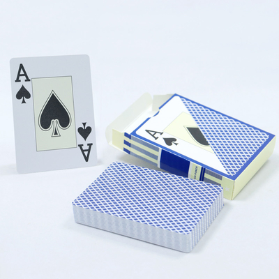 Normal Boyutlu Plastik Oyun Kartları Büyük Karakterli Poker için Özel Baskı ve Su geçirmez