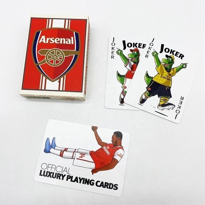 Özel Basılmış Futbol Yıldızı Poker Oyun Kartları 100 Plastik Kart