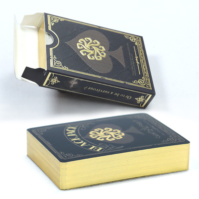 Kişiselleştirilmiş Özel Altın Folyo Lüks Oyun Kartları Oyun Oyun Poker Set Eşya Kartları