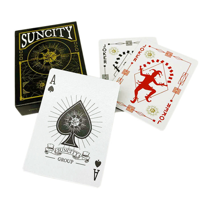 Alışveriş Poker Oyun Kartları Özel Altın Folyo Baskı ile Orijinal