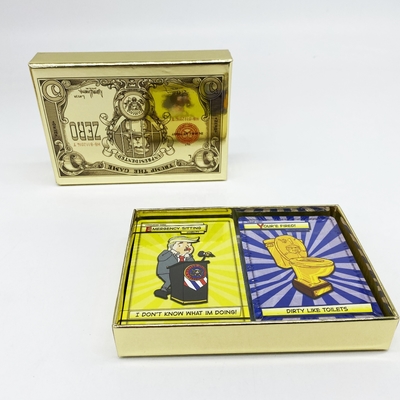 Popüler Çılgın Eğlenceli Tasarımlarla Özel Basılmış Çok Oyunculu Dolar Solitaire Kart Oyunu