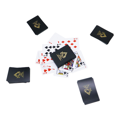 Özel Tasarımlar Tekstürlü Altın Folyo Melek Baskı Poker Plastik Oyun Kartları Köprü Boyutu