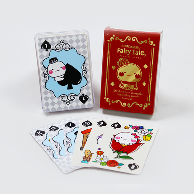 Plastik şeffaf kutu ile özel sınırlı baskı reklam poker güverte üretilmiştir