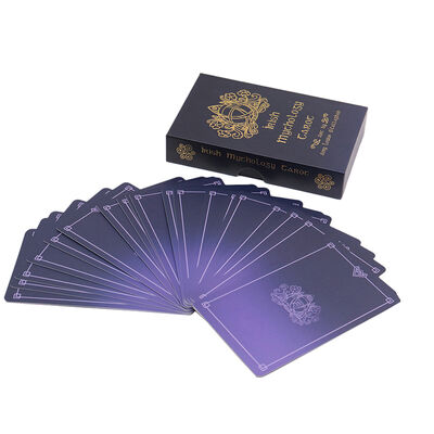 Kişiselleştirilmiş Tasarımlı Özel Boyutlu Altın Varak Çevre Dostu Yazdırılabilir Tarot Kartları