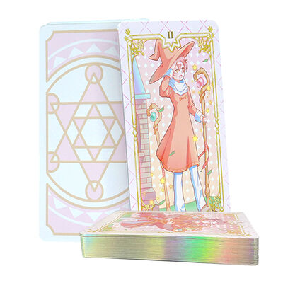 CMYK 4 Renk Offset Baskı ve Şık Tasarımlı Özel Holografik Kenar Tarot Kartları