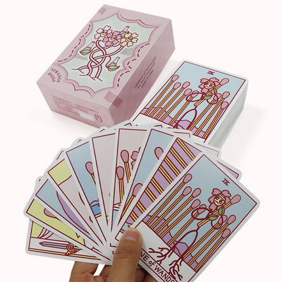 Özel Logo Yazdırma Altın folyo Rehberli Geri Dönüştürülebilir Kağıt Tarot Kartları