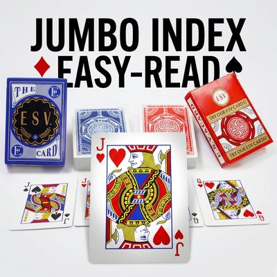 Jumbo Index Yaşlılar ve Görme Engelliler İçin Kolay Okunabilen Numaralara Sahip Büyük Baskılı Oyun Kartları