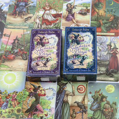 Üreticiler Özelleştirilmiş Kağıt İspanyol Tarot Kartları Anlamlı Özel Baskı Tasarımı Tarot Kartları