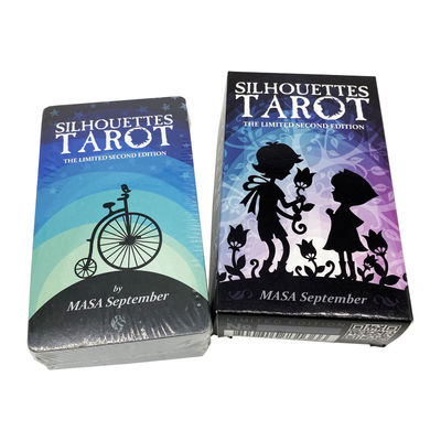 70*120mm Yazdırılabilir Tarot Kartları, keten dokulu Halloween Oracle Kartları