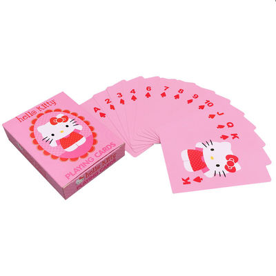 Özel yapım iskambil destesi pembe beyaz kart Hello Kitty